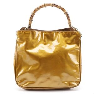 Authentic GUCCI Tom Ford era Gold Bamboo Handbag